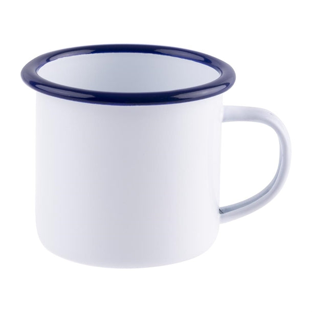 Blue Rim Enamel Camping Mug