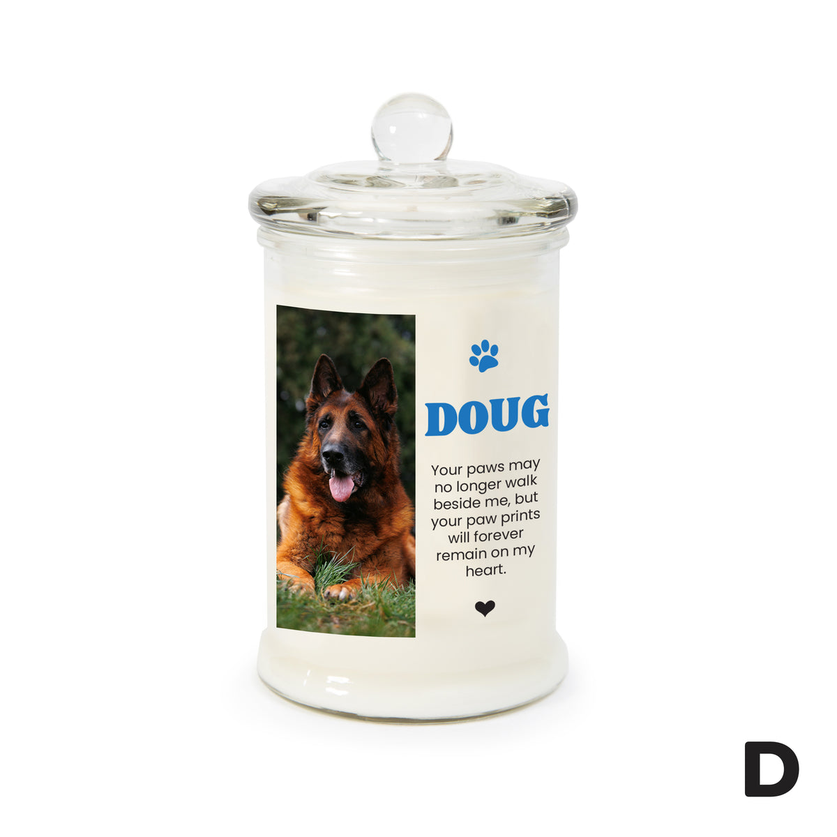 Personalised Candle - Pet Memorial