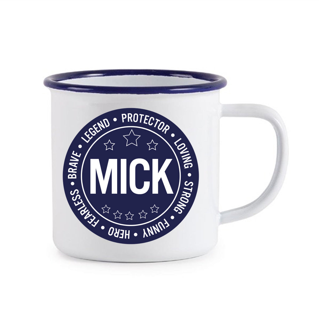 Personalised Dad Enamel Camping Mugs