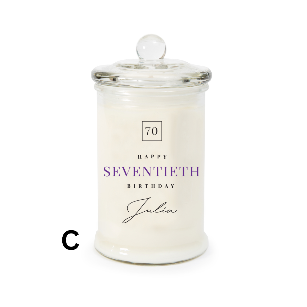 Milestone or not, make a birthday celebration even more special with a personalised candle. Personalised soy candles make beautiful and very personal gifts for friends and family.