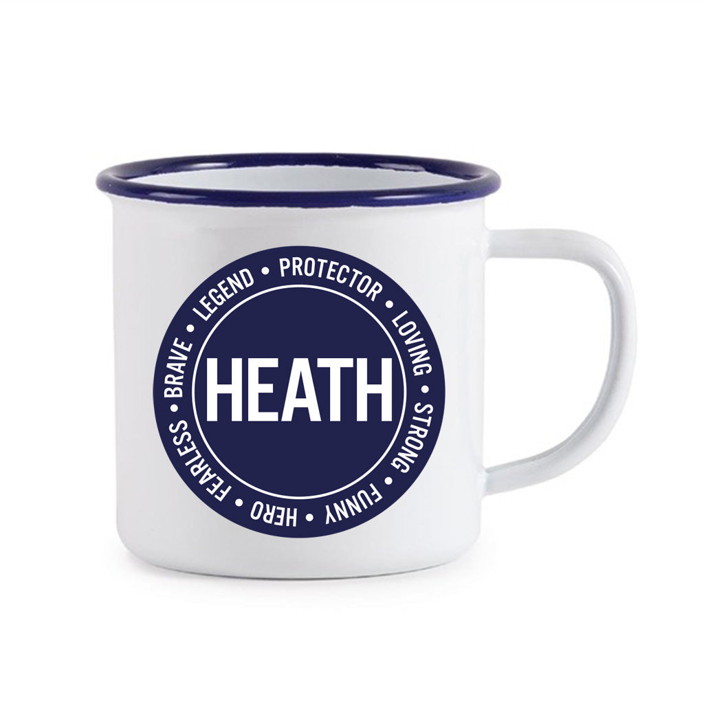 Personalised Dad Enamel Camping Mugs