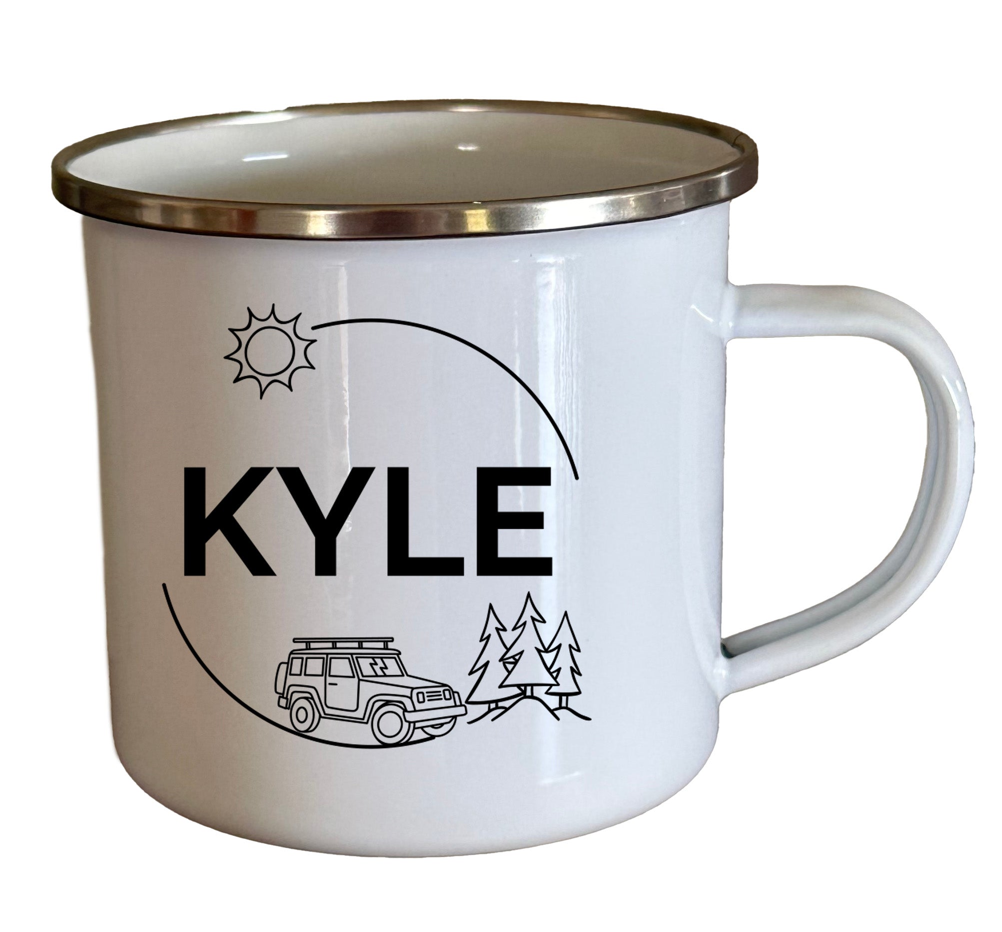 Enamel Camping Mug Four Wheel Drive