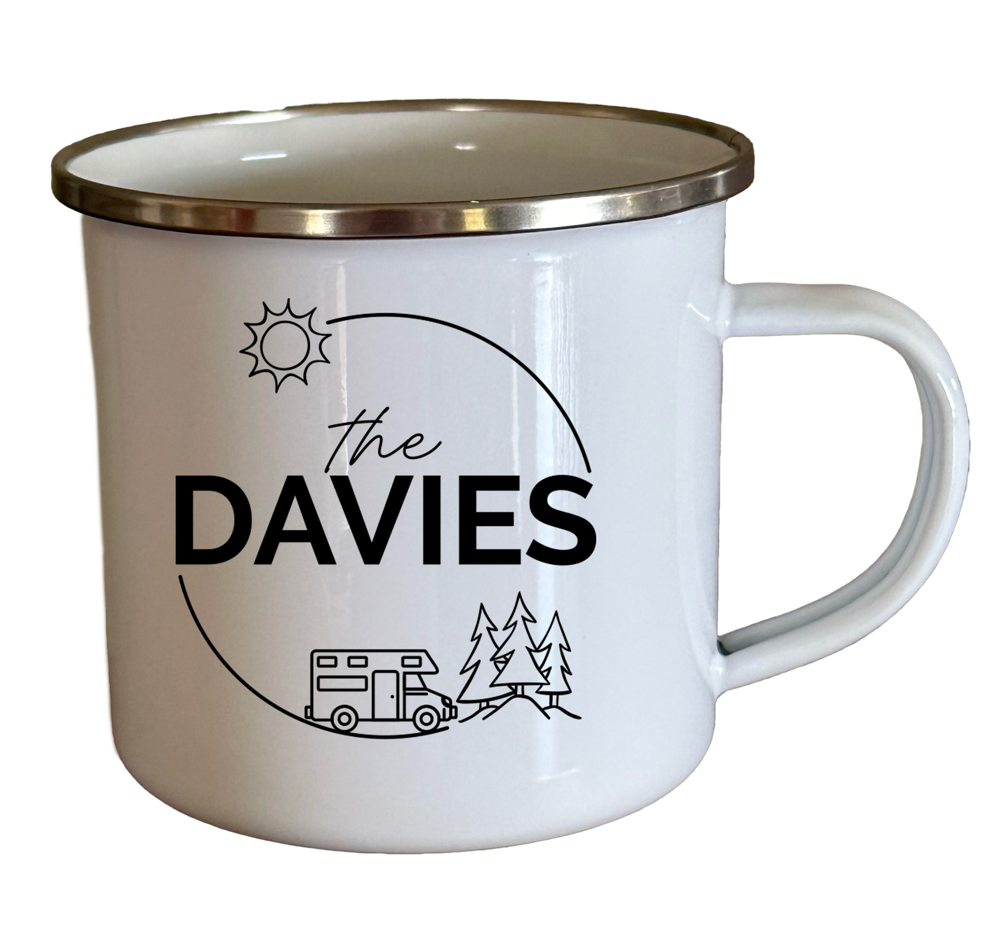 Enamel Camping Mug Motorhome Design