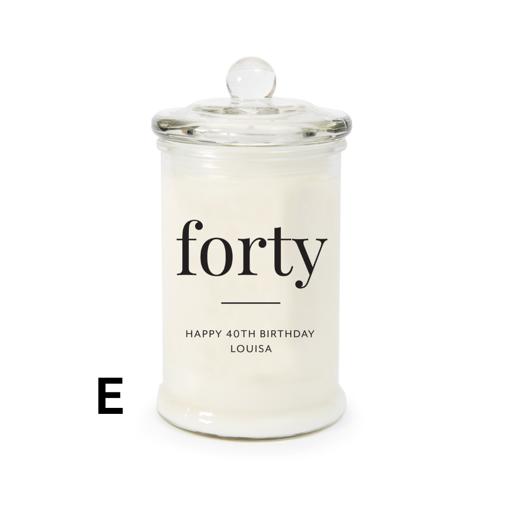 Milestone or not, make a birthday celebration even more special with a personalised candle. Personalised soy candles make beautiful and very personal gifts for friends and family.