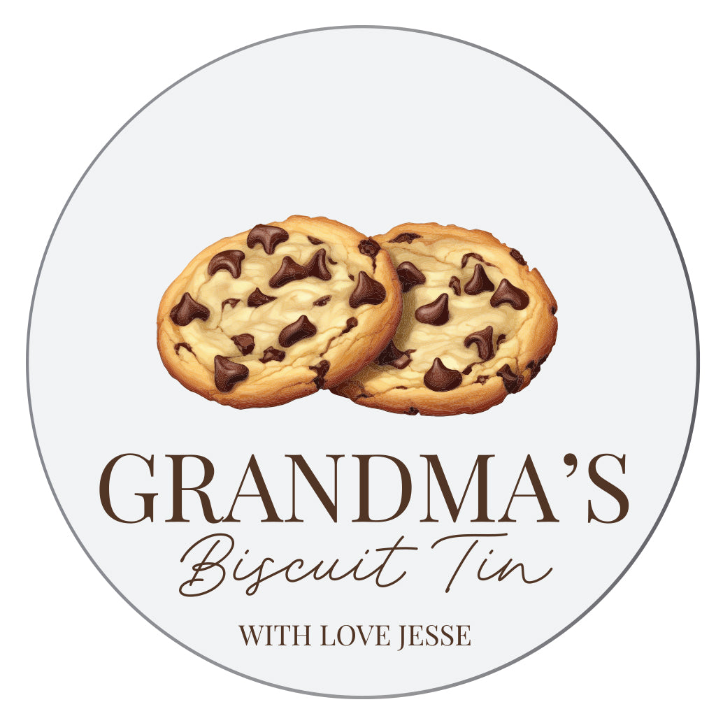 Granmdas Biscuit Tin - Our personalised Tins to store your treats for a delightful experience! An ideal gift. These stunning tins offer ample space for storing delightful treats.