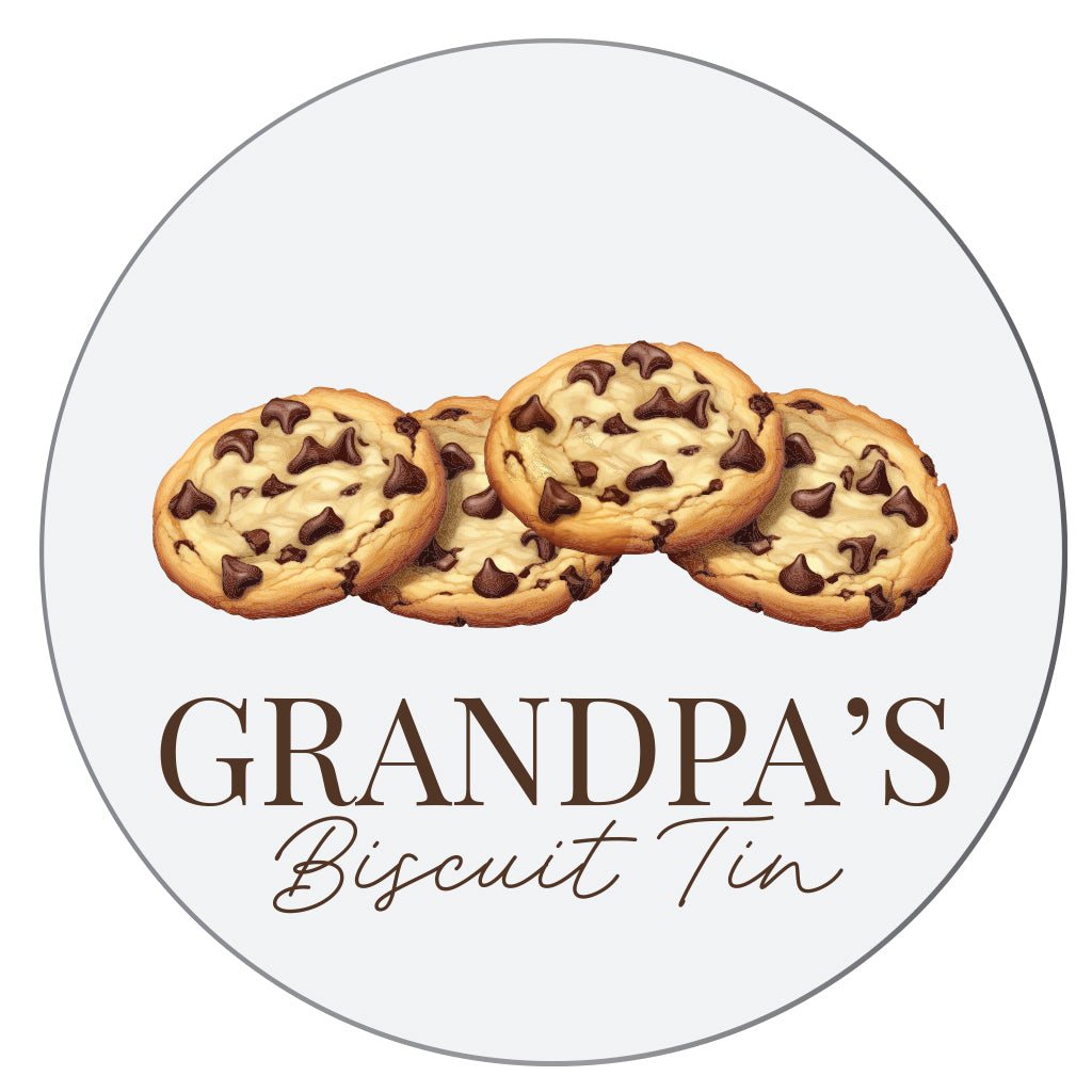 Grandpa's Biscuit  Tin - Our personalised Tins to store your treats for a delightful experience! An ideal gift. These stunning tins offer ample space for storing delightful treats.