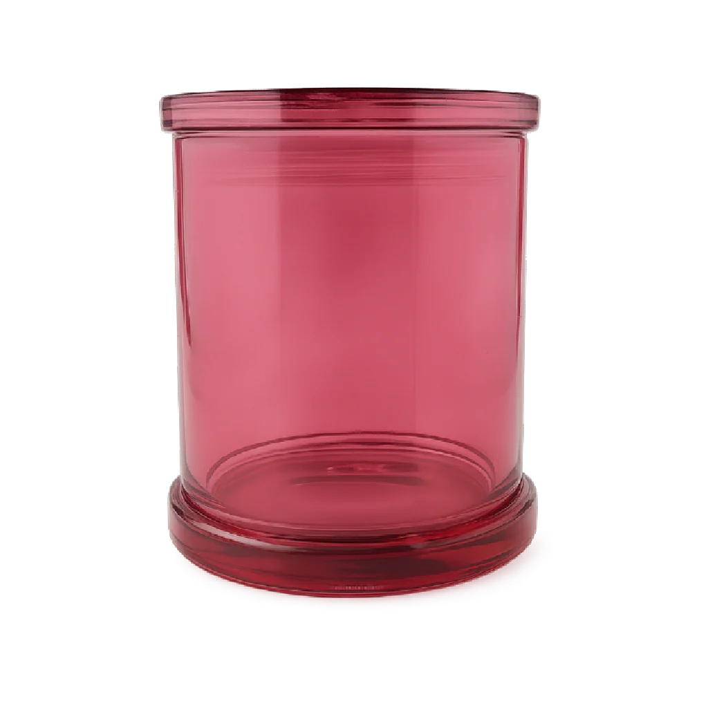 PINK soy wax glass jar 320g