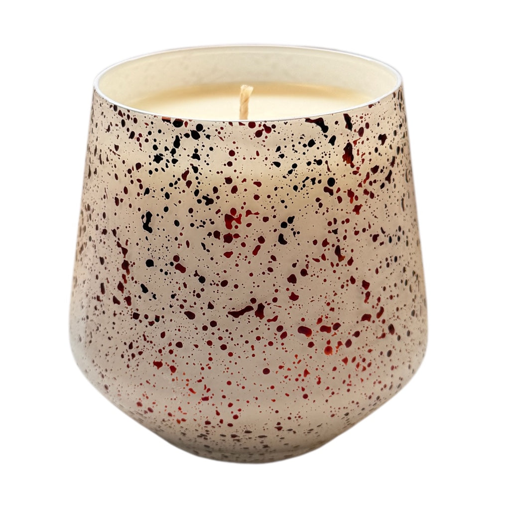 Speckled Rose Gold candle jar in Golden Santal scent