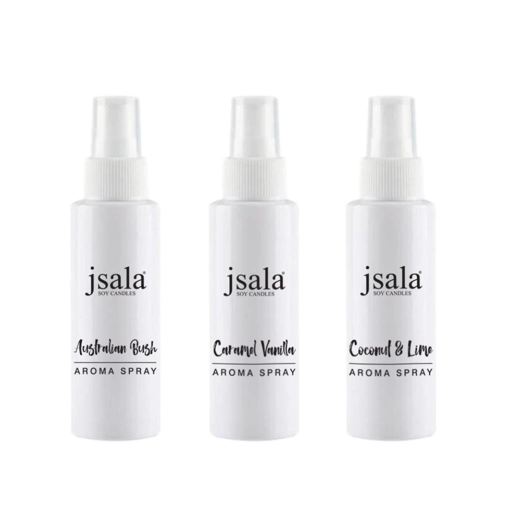 Australian Bush, Caramel Vanilla, Coconut Lime mini Aroma Room Sprays