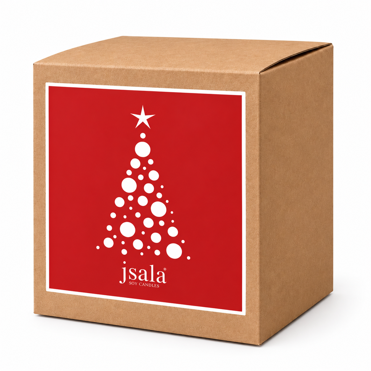Ruby Fluted Christmas Candle