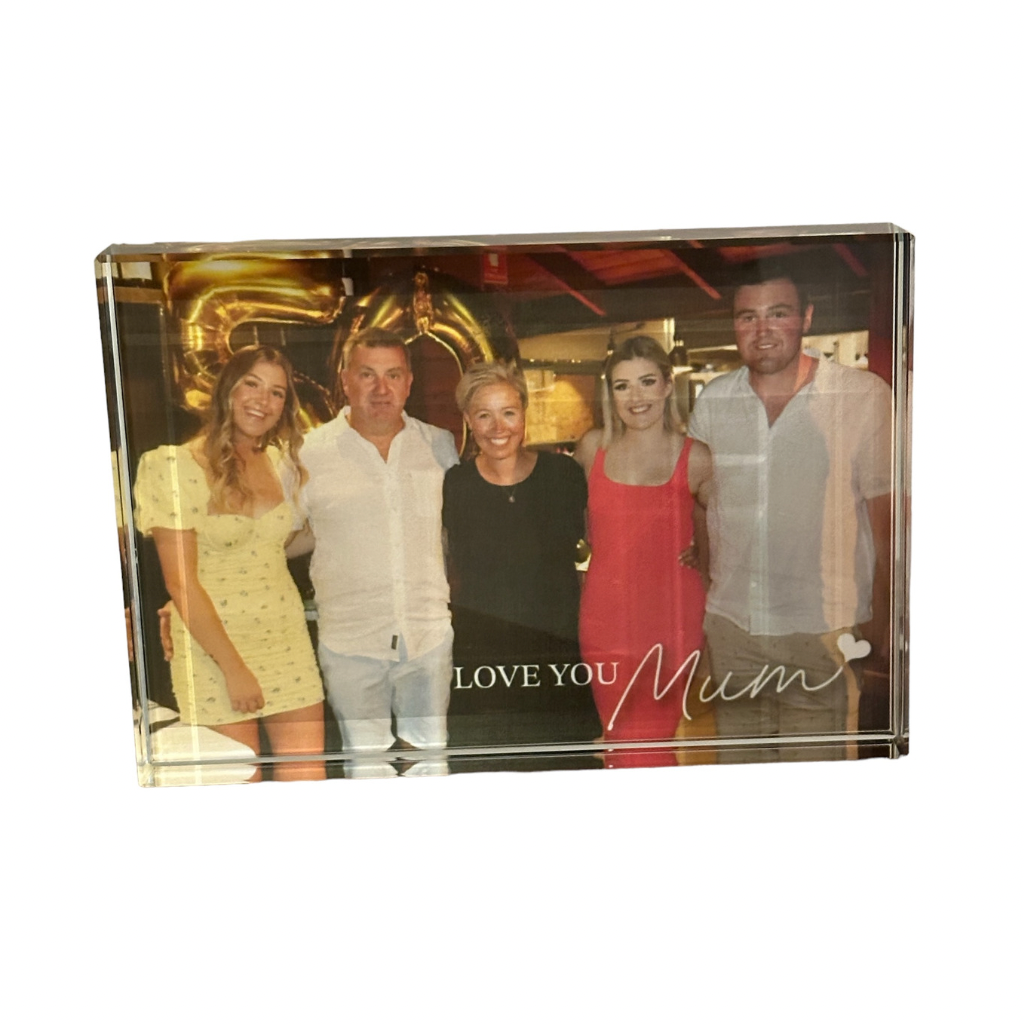 Personalised Crystal Photo Block Medium 13 x 9 cm