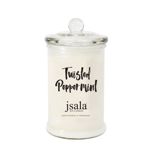 Jsala Apothecary Candle - Twisted Peppermint scent