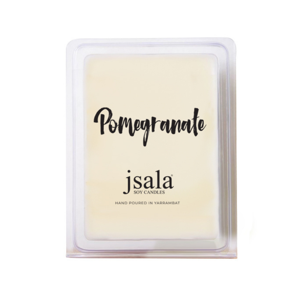 Jsala Soy Candles Pomegranate scented soy wax melt.