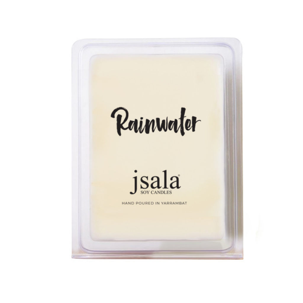 Image of packaged Jsala Soy Candles Melt in Rainwater scent.